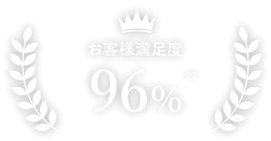 お客様満足度96% ※2